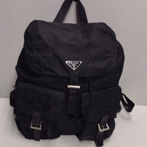 Prada Handbags - Prada Black Women's Nylon Backpack